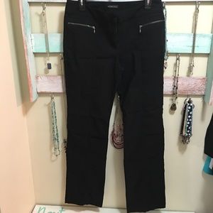Liz Claiborne Black Stretch Straight Leg Pant